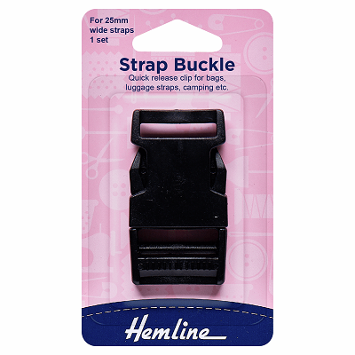 H454.25.B Strap Buckle: 25mm: Black